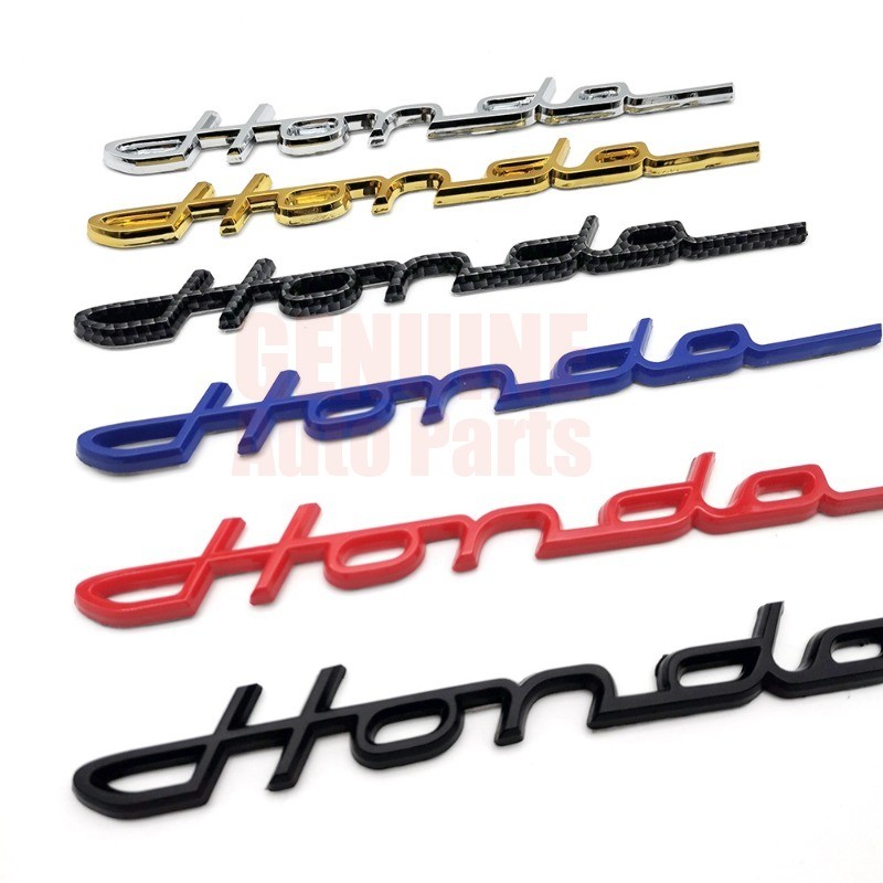 Honda Word โลโก้อิตาลี Fon Design Emblem Honda Badge โลโก้จัดแต่งทรงผมรถ Perkataan Honda CRV HRV Civic City