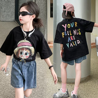 (จัดส่งตลอด 24 ชั่วโมง)KIDS PRINCESS เสื้อยืดแขนสั้น แฟชั่นฤดูร้อน สําหรับเด็กผู้หญิง และเด็กผู้ชาย 2025 T132
