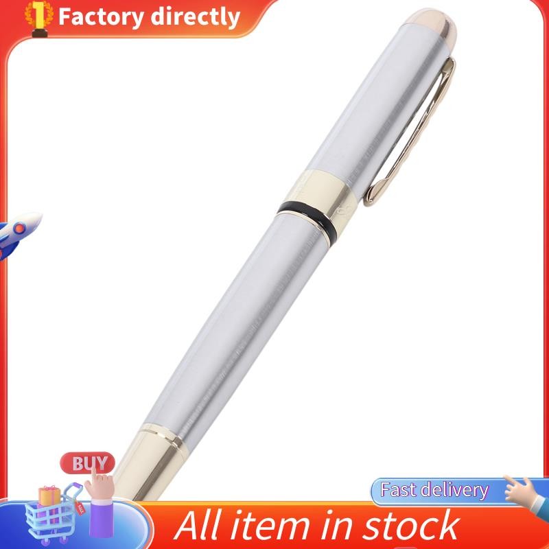 ในสต็อก-Jinhao 250 Frosted White Gold Fountain Pen M Nib Fountain Pen Festival