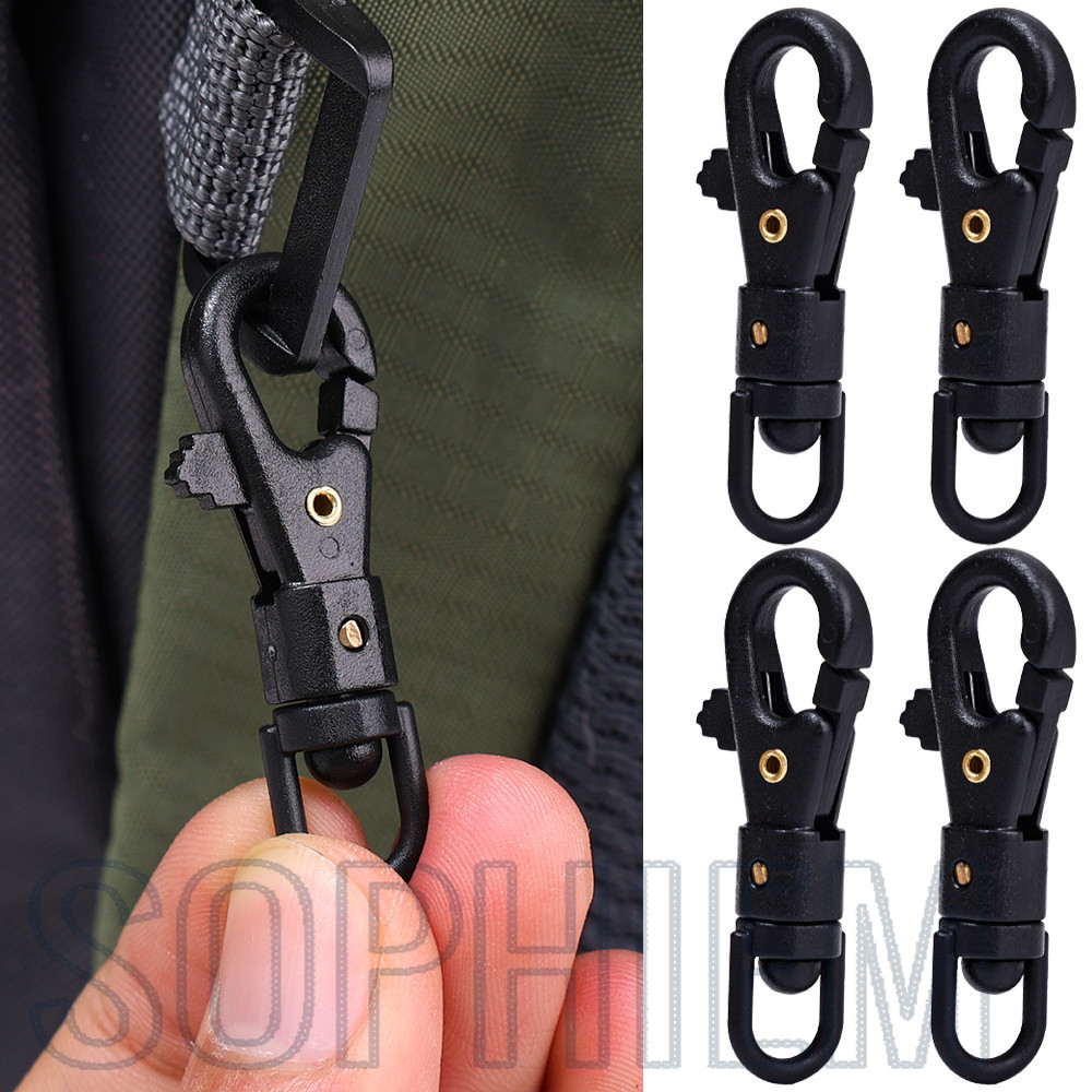 10 ชิ้น Mini Rotatable Key Ring - Climbing Carabiners - กระเป๋าเป้สะพายหลัง Hang Buckle - ทนทาน, มัลติฟังก์ชั่น - เครื่องมือพวงกุญแจกีฬากลางแจ้ง