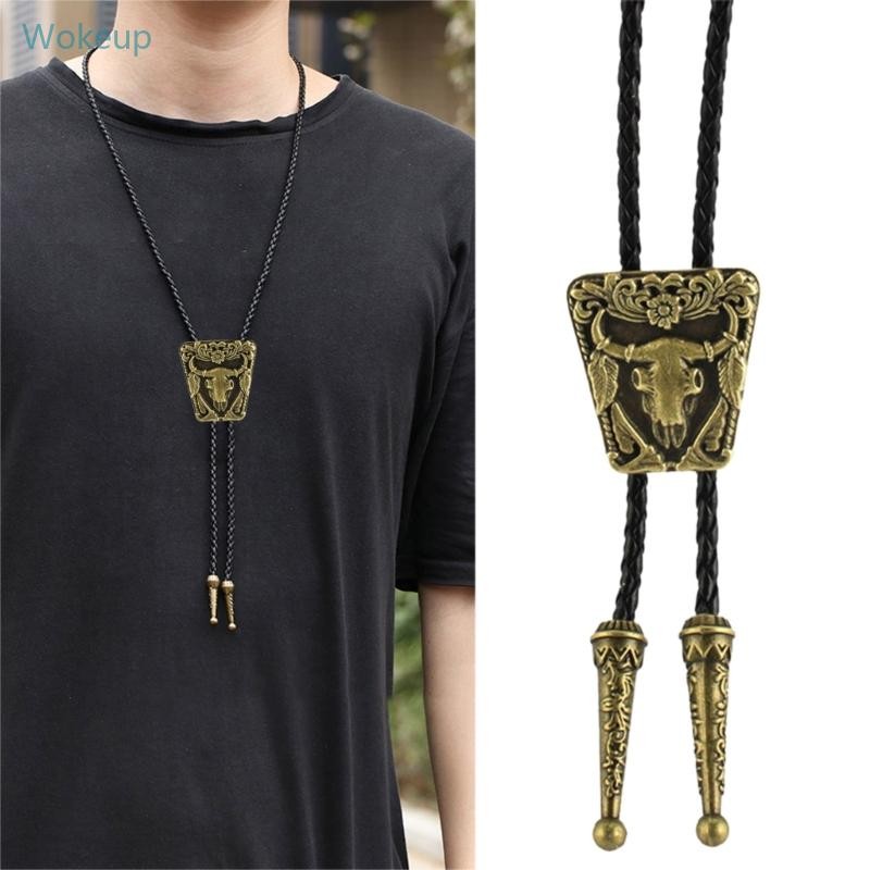 Wake Delicate Longhorn Bolo Tie คาวบอย Punk เนคไท Western Bolo Tie โลหะ Charm Bolo Tie คาวบอยสําหรับ