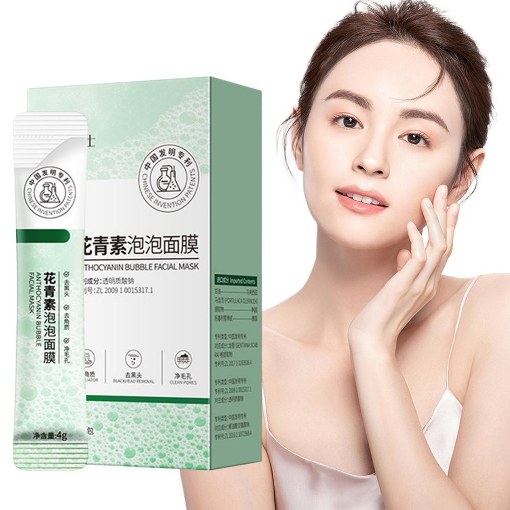 Anthocyanin Bubble Mask Moisturizing Smooth Pore ​​คลีนซิ่ง และ มาส์กขัดผิวกําจัดสิวหัวดํา