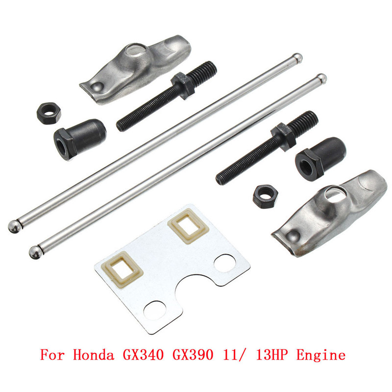 วาล์ว Push Rod & Rocker Arms & แผ่นคู่มือสําหรับเครื่องยนต์ Honda GX340 GX390 11/ 13HP ☆Atoz365mall