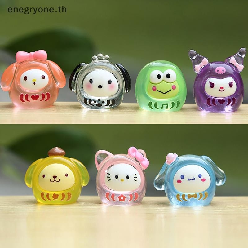 Eoth Sanrio ตุ๊กตาอนิเมะเครื่องประดับน่ารักตุ๊กตาเยลลี่ใส 2.5 ซม.Mini KT Cat Kuromi DIY เครื่องประดับตกแต่ง