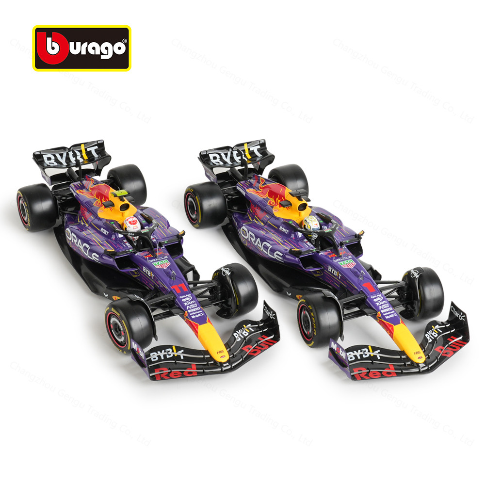 Bburago 1:18 Red Bull RB19 2023 Miami Las Vegas GP #1 F1 Racing Formula Car Static Diecast Alloy Model Car