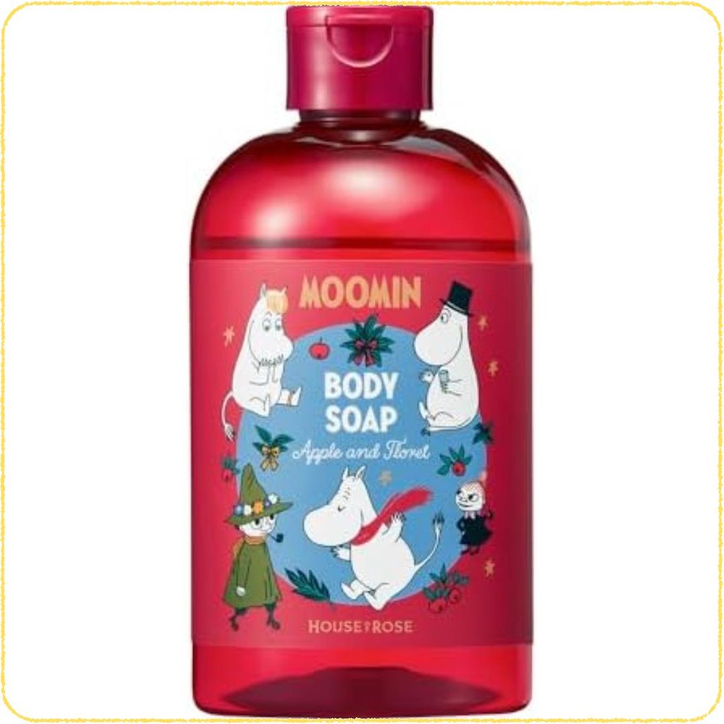 Moomin Body Soap AF 300มล. กลิ่นแอปเปิ้ลและดอกไม้เล็ก House of Rose Winter Winter Limited Holiday Ch