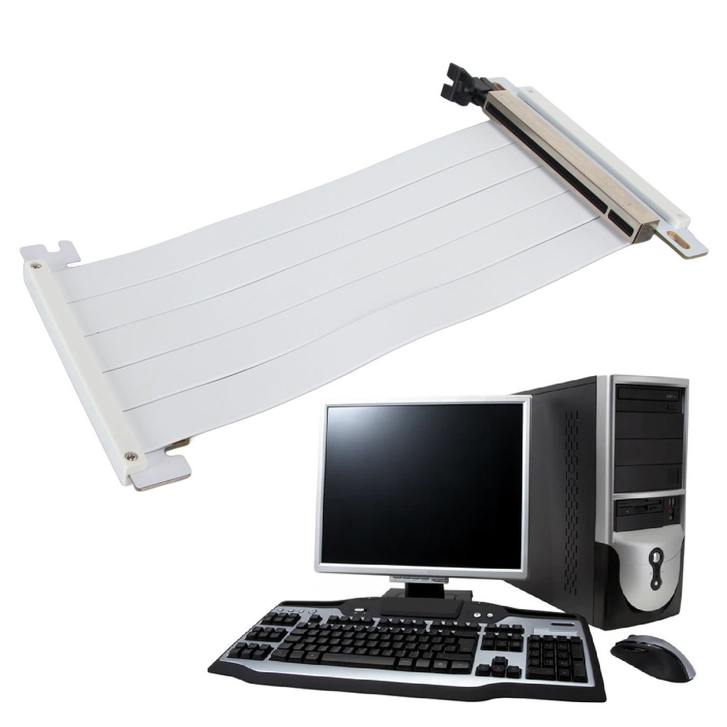 สนุก ~ PCIE 4.0 X16 Riser สายความเร็วสูงยืดหยุ่นสองด้าน 180 องศา GPU Extension สําหรับ RTX 4090 สําห