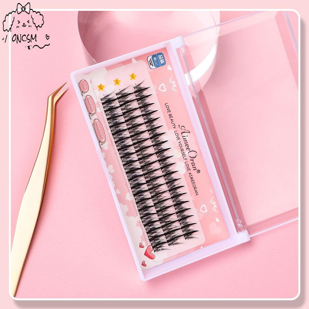 ขนตาปลอมสีดํา Segmented Lashes ดูเหมือนจริงชุดต่อขนตา