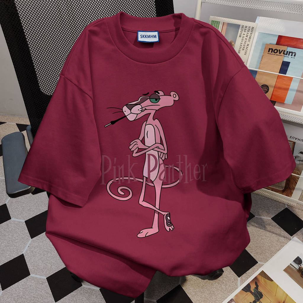 TIHIK เสื้อยืด oversize เสื้อสีแดง ผ้าฝ้าย100 เสื้อยืดพิมพ์ลาย ลายการ์ตูน ไซซ์ S-2XL I000972