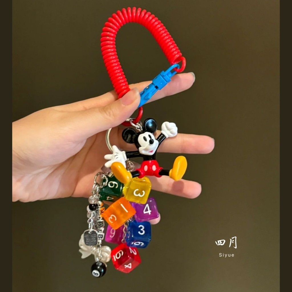 Color Dice Unique Car Keychain Bag Pendant miu Series Couple Braided Lanyard Bag Pendant 2025