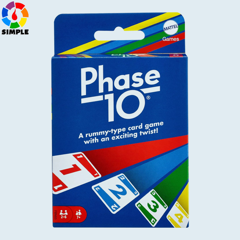 UNO Phase 10 Card Game with Skip Feature, Exciting Rummy-Style Play for Adults & Kids