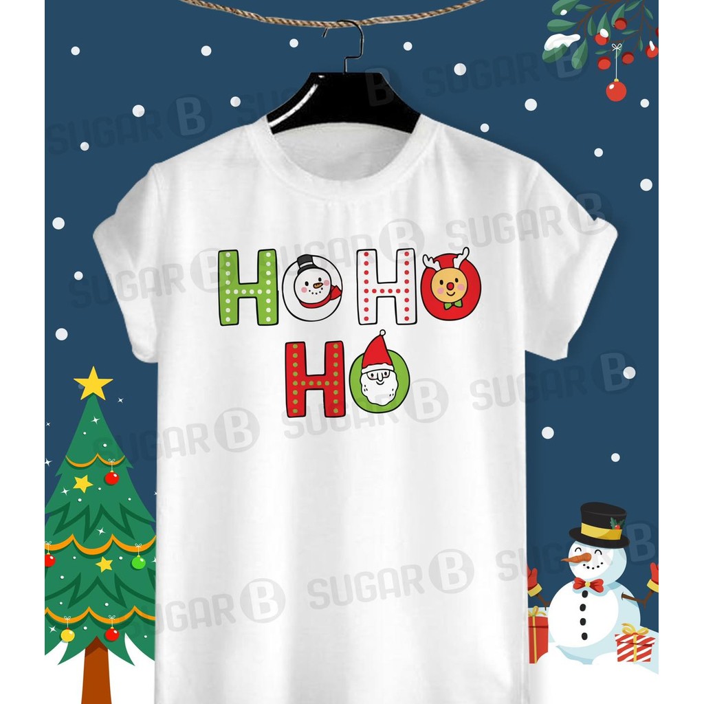 เสื้อยืดวันปีใหม่ Merry Christmas & HNY 2025 ผ้า TK ใส่สบาย สีสันสดใส ไม่ยืดไม่ย้วย