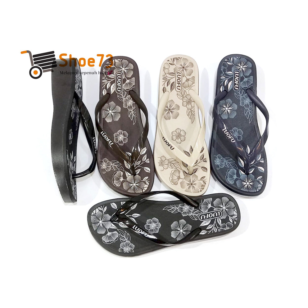 LUOFU F 2268 – BRE07 SIZE 36-40 ORIGINAL l รองเท้าแตะส้นเตารีดผู้หญิงเยลลี่ l รองเท้าแตะเด็กผู้หญิงกันลื่นแบบนุ่ม ราคา ถูกที่สุด ดีลบีเคเค แกลเลอรีภาพที่ 2