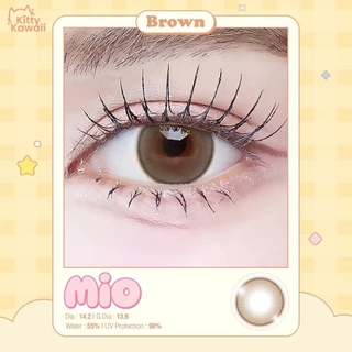 คอนแทคเลนส์(มินิ) Mio Brown / Gray (Kitty Kawaii) ⭐️ลายฮิต ขายดีมาก กรองแสงกันยูวี