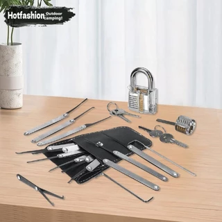 ปลดล็อค LockPractice Pick Set Key Extractor Padlock Lockpick Tool