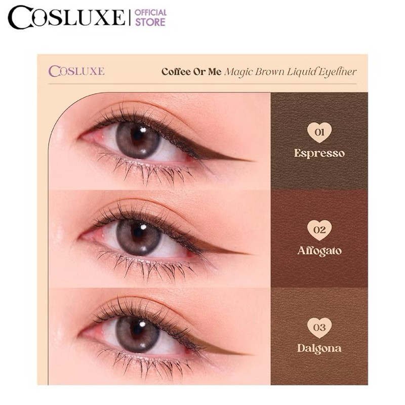 COSLUXE by COFFEE OR ME MAGIC BROWN LIQUID EYELINER อายไลเนอร์เมจิก