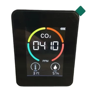 Cle CO2 เครื่องตรวจจับคาร์บอนไดออกไซด์เครื่องทดสอบการวัดความแม่นยํา 10PPM จอแสดงผลสีสําหรับสภาพแวดล้อมในร่ม Air Qualit