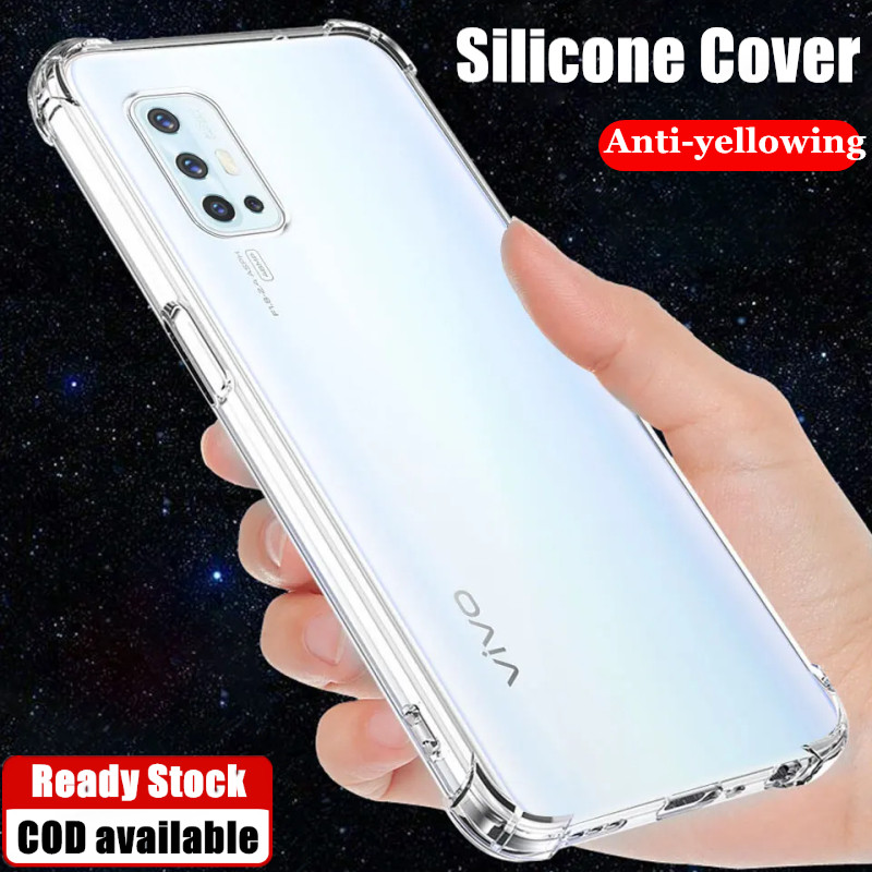 สําหรับ Vivo V17 V19 1919 1933 สี่มุม Anti-fall Soft Silicone Jelly Case Anti-Yellowing Crystal Clear Cover