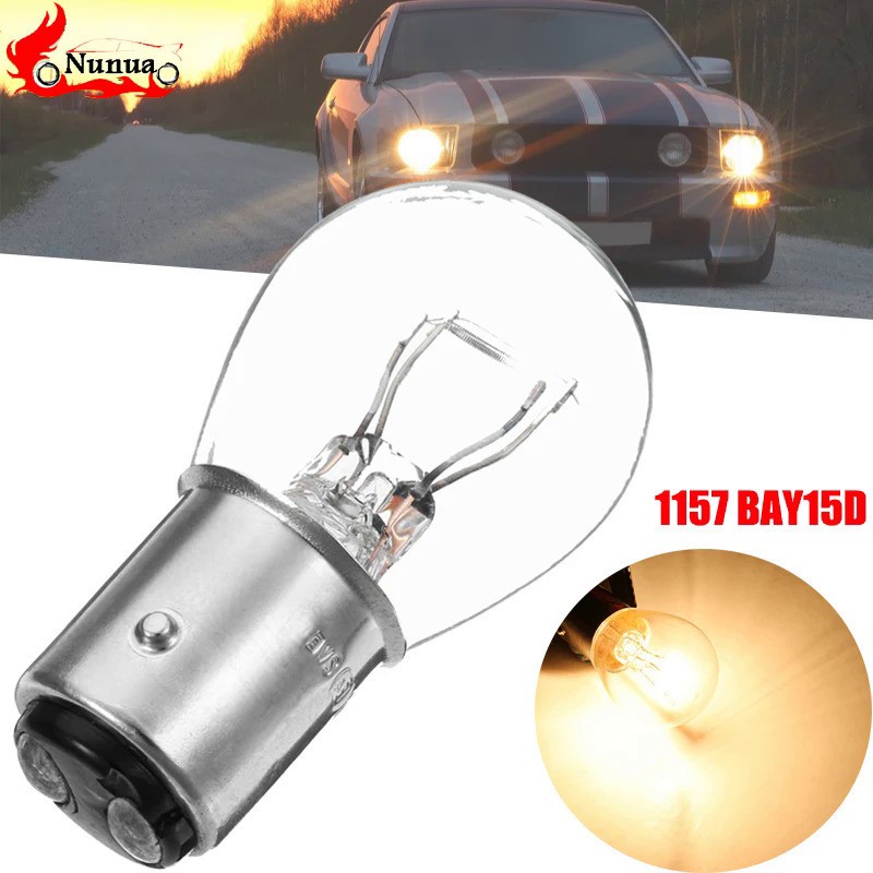 10Pcs P21/5W S25 12V21/5 BAY15D Car Auto Scooter Indicator Break Parking Turn Light Bulb Lamp BAY15D