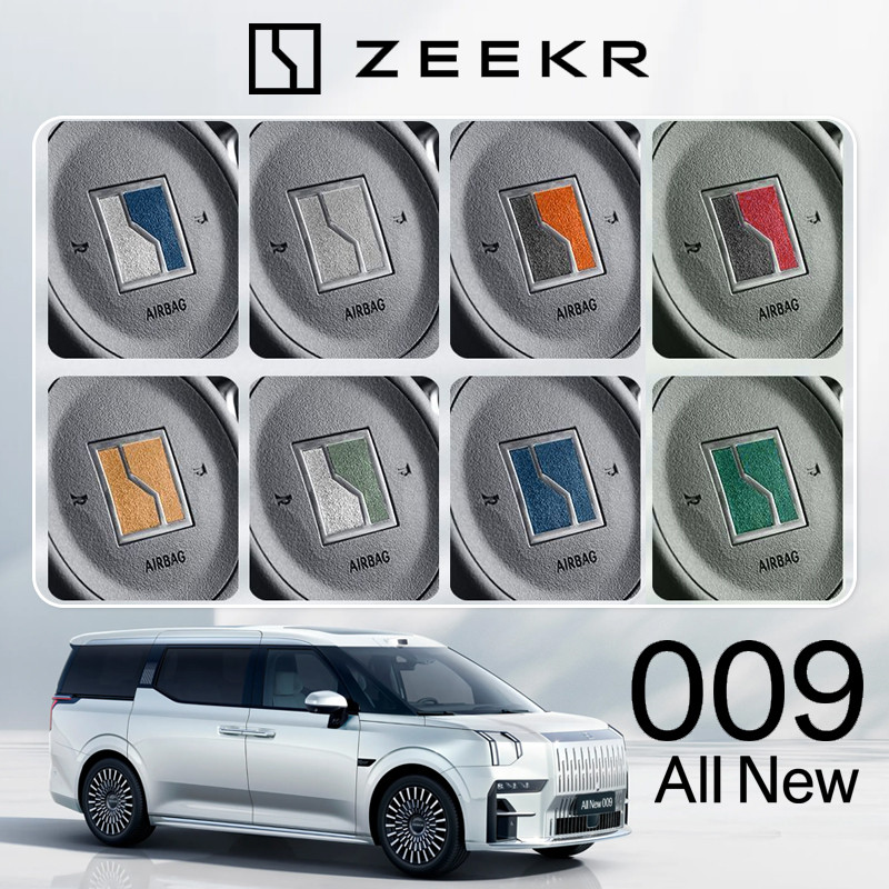 2024 ~ 2025 ZEEKR 009 โลโก้พวงมาลัยสติกเกอร์ตกแต่งสติกเกอร์บางเฉียบการปรับเปลี่ยนภายใน Alcantara Suede สติกเกอร์