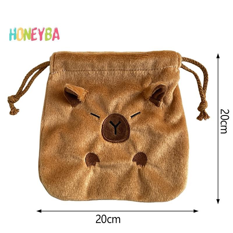 <Honeyba>ใหม่Kaybaraตุ๊กตาPorpoise Drawstring Bundleกระเป๋าแบบพกพาตุ๊กตากระเป๋าขนาดใหญ่ความจุกระเป๋าถือลําลองน้ําหนักเบากระเป๋าเดินทางดี