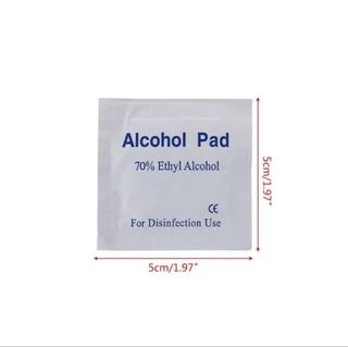 Alcohol pad แผ่นแอลกอฮอล์ 75% เช็ดทำความสะอาด แอลกอฮอล์แผ่น แผ่นทำความสะอาด 100 ชิ้น/กล่อง