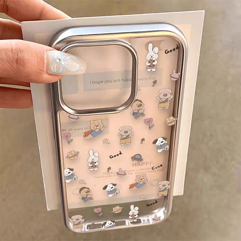 เคสไอโฟน 16 11 สำหรับ iPhone 15 11 16 13 14 12 Pro Max 8 7 14 15 16 Plus XR X XS MAX SE 2020 การ์ตูนน่ารักสัตว์เล็ก ๆ - รูปที่ 7