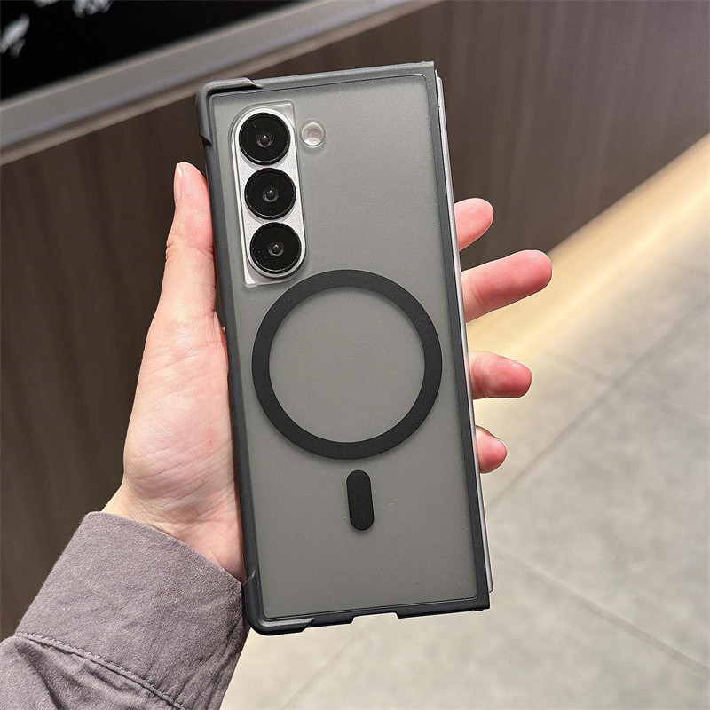 Magnetic กันกระแทกโปร่งแสง Matte Case Samsung Galaxy Z Fold 7 Z Fold 6 Z Fold 5 Z Fold 4 Slim Four Coner Anti-drop Cove - รูปที่ 2