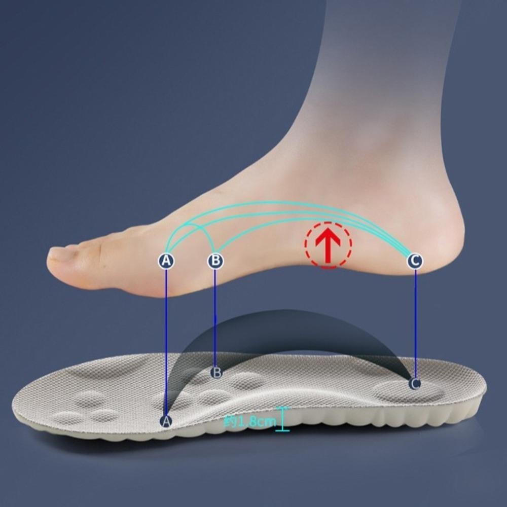 AOMSOM Cloud Soles, Arch Support 4D ตะกร้านวดรองเท้า,ความยืดหยุ่นสูง Breathable Super Soft Sport Insoles สําหรับผู้ชายและผู้หญิง