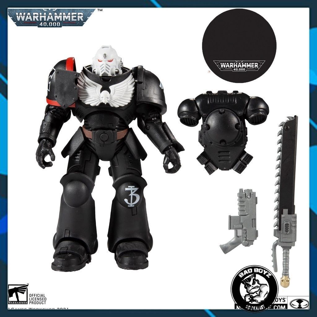 McFarlane Warhammer 40,000 7 นิ้ว Raven Guard Veteran Serge Model - Gamestop Exclusive