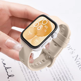 สายยาง TPU อ่อนนุ่ม for Huawei Watch Fit 3 4 สายซิลิโคนกีฬาป้องกันหน้าจออุปกรณ์เสริมกรณี for Huawei Fit 4