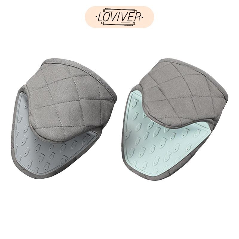 LOVIVER เตาอบสั้น Mitt ห้องครัว Mitten มัลติฟังก์ชั่น Non Slip Grip หม้อสําหรับหม้อร้อนเครื่องครัวเบเกอรี่บาร์บีคิวย่างไมโครเวฟ