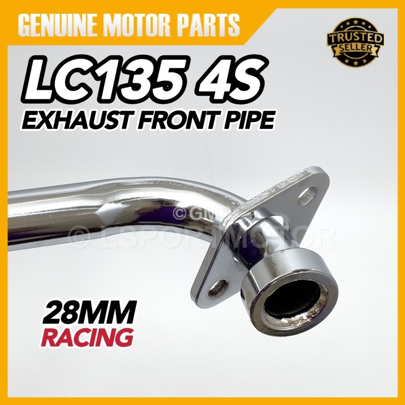 28มม 🔥 YAMAHA LC135 4S EXHAUST FRONT PIPE (RACING-28MM) EKZOS MUFFLER PIPE NECK DEPAN MODIFY LC135 V