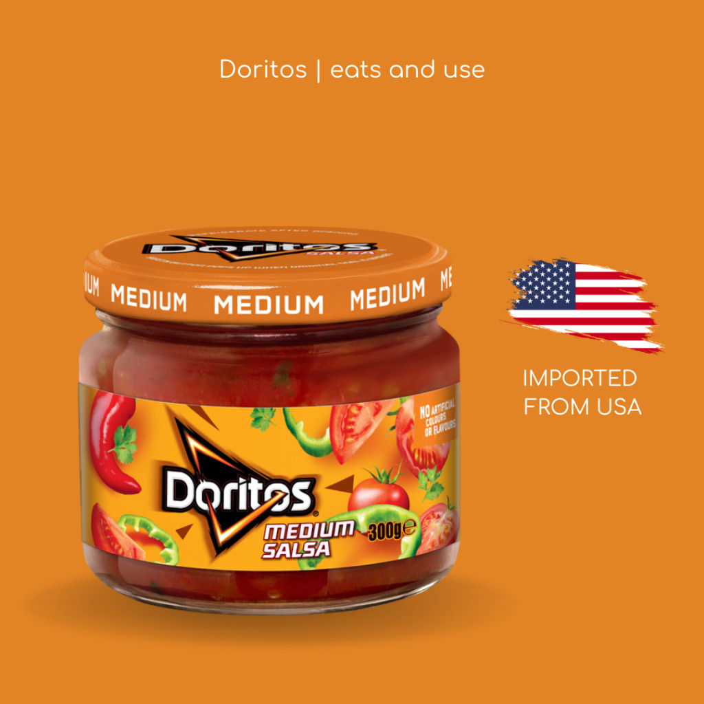 DORITOS Medium Salsa 300g โดริโทสซอสซัลซ่าเผ็ดปานกลาง 300กรัม นำเข้าจาก USA