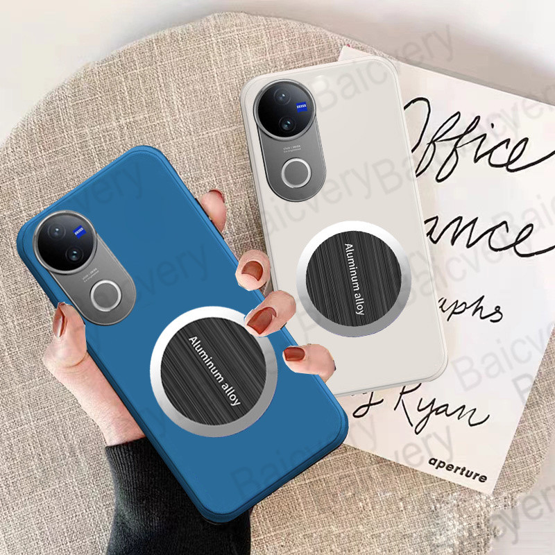 สําหรับ VIVO V50 5G V2427 Pro พร้อมสติกเกอร์กาวแม่เหล็กที่มีสีสัน Matte ฝาหลัง