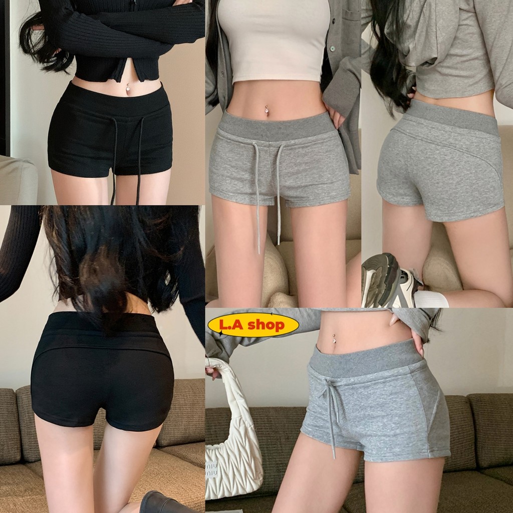 L.A Shop★สไตล์ใหม่★กางเกงขาสั้น รัดรูปสีพื้น น่ารักๆ สไตล์มินิมอล ยืดตามตัว "FY2821"