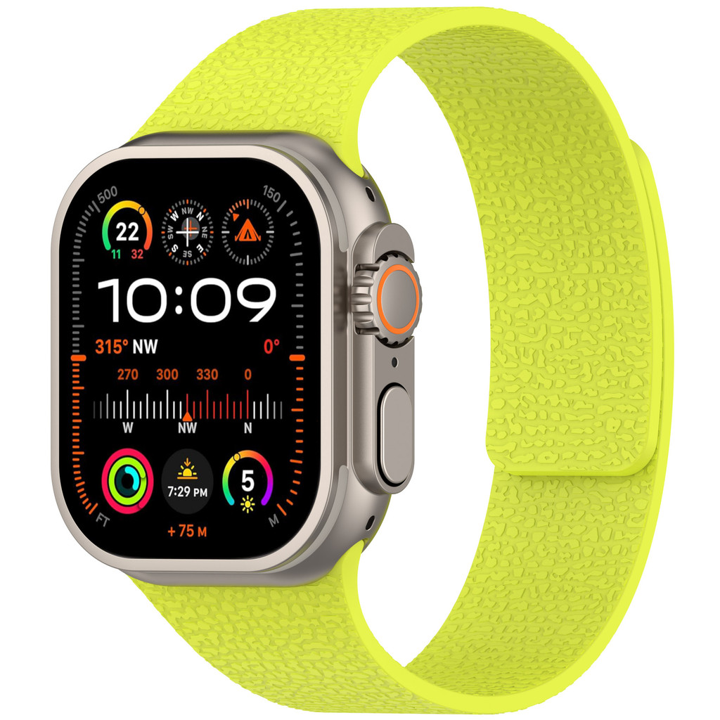 (10 สี) Sensior กันน้ําลิ้นจี่รูปแบบแม่เหล็กดึงดูดสําหรับ Apple Watch Series 10 9 8 Ultra 7 6 3 4 5 SE 2 1 สายรัดแม่เหล็กสําหรับ 46 มม. 42/44/45/40/41/4938 มม.