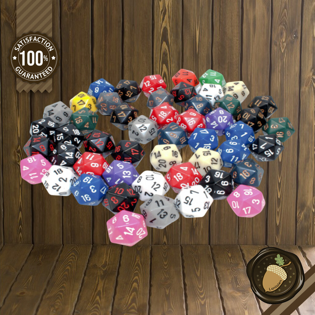 [ลูกเต๋า] Chessex Dice Token D20 Dice ลูกเต๋า 20 หน้า คละสี ราคาต่อ 1 ลูก