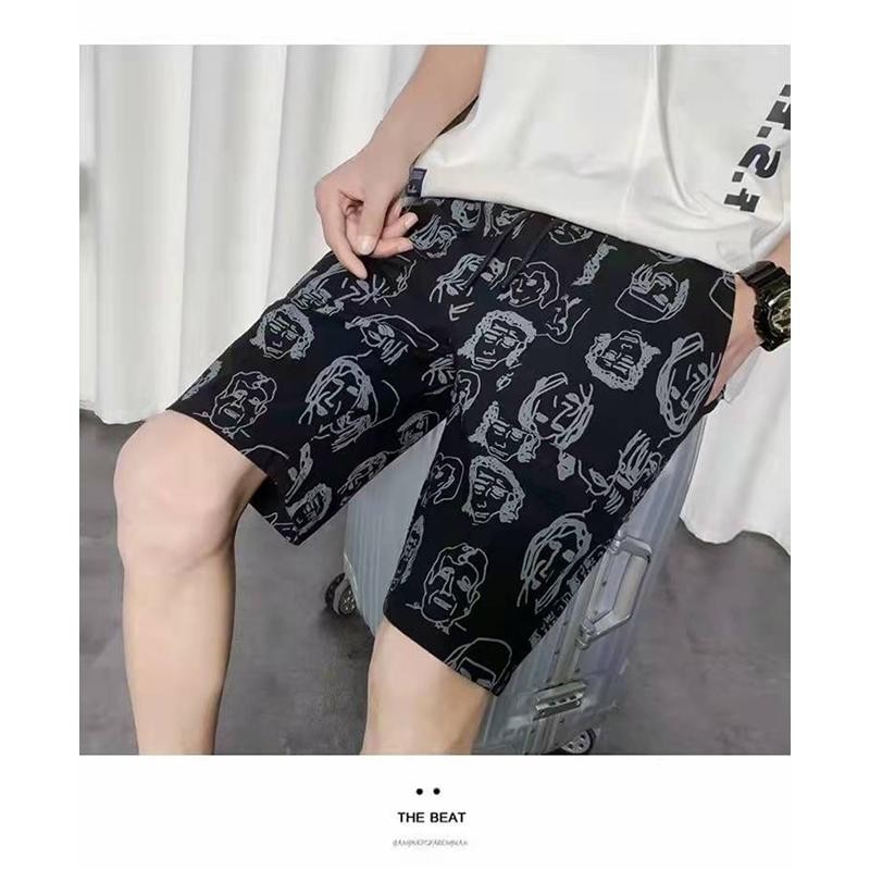 กางเกงขาสั้น กางเกงขาสั้นลำลอง แห้งเร็ว กางเกงขาสั้น เอวยางยืดคุณภาพดีและราคาถูก ขายร้อนในญี่ปุ่น เกาหล ฟรีไซร์ เอว 28-4