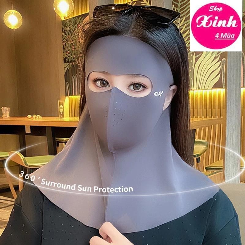 (Standard L1)(Combo) หน้ากาก (ปกหน้าและคอ) ผ้ายืดหยุ่นเย็น มีป้องกันรังสียูวี/UPF50+ (TT25-6SX4M)