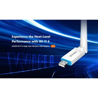 Tenda U2 ตัวรับสัญญาณ WiFi 6 AX300 High Gain Wireless USB Adapter (U2) ประกันศูนย์ 4 ปี