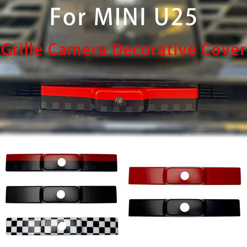 Car front grille camera decorative cover sticker for Mini JCW Countryman U25 2024 2025 auto styling 