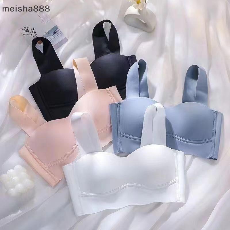 Meisha888 Solid Seamless Bras สําหรับผู้หญิงนุ่มไม่มีลวด Brassiere Push Up Bra ชุดชั้นในหญิงกีฬา Int