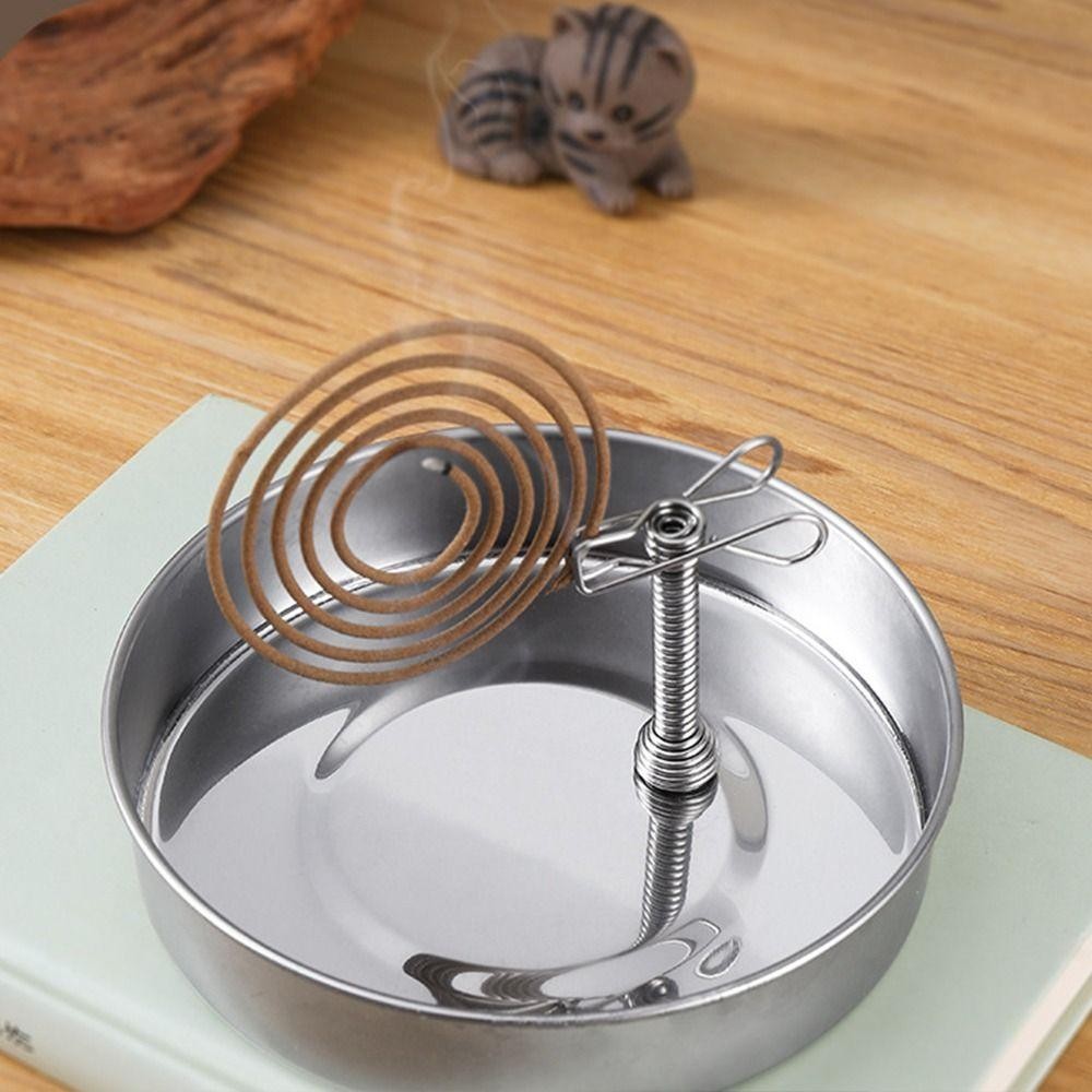 ใหม่ กรอบรองรับแม่เหล็ก,มัลติฟังก์ชั่ทนทานขดลวดยุงยึด,สร้างสรรค์สแตนเลสเถ้าถาดฐานคลิปธูปสําหรับธูปบ้านยากันยุง - รูปที่ 2