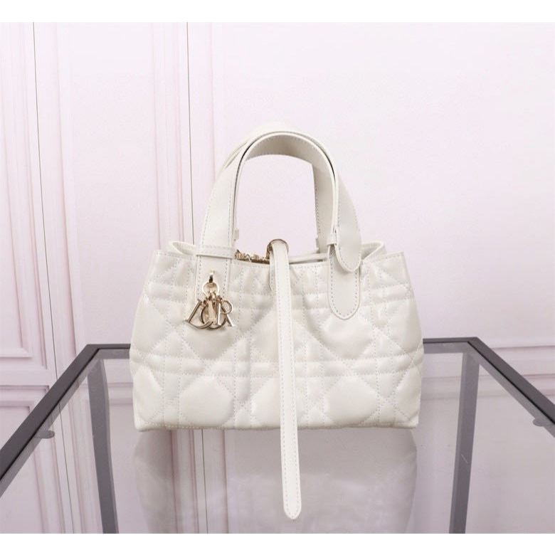 DR Stirrup D-Shape Hanger พลิกด้านบนเปิด - ปิด Oblique พิมพ์ผ้ากระเป๋าถือ 2822