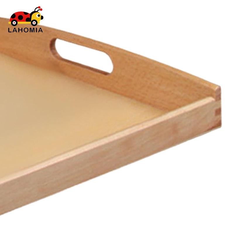 ลาโฮเมีย มอนเตสซอรี่ ถาดยังไม่เสร็จช่วยสอนพร้อมที่จับรูปสี่เหลี่ยมผืนผ้าสําหรับพรรคเสิร์ฟอาหารค่ําขนมงานฝีมือครัว - รูปที่ 6