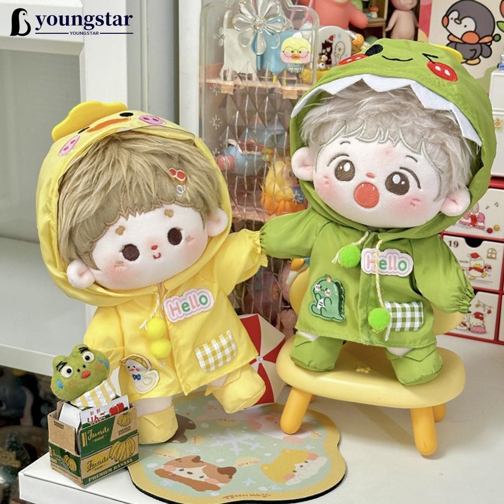 YSR (เสื้อผ้าเท่านั้น) สําหรับ 10/20 ซม.ผ้าฝ้ายตุ๊กตาเสื้อกันฝนการ์ตูนตุ๊กตาชุดเปลี่ยนเล่น House อุปกรณ์เสริม Mini เสื้อผ้า