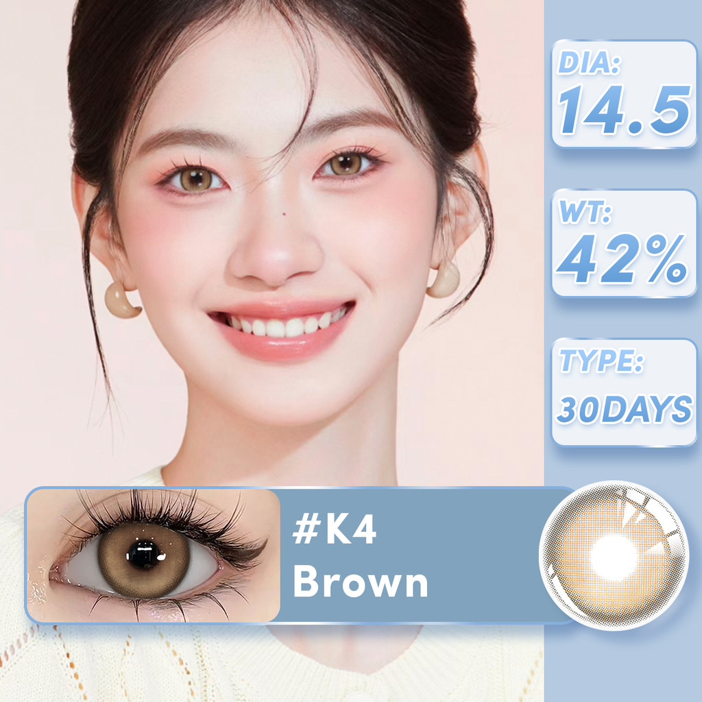 [-0.00~-6.00] คอนแทคเลนส์ บิ๊กอาย สีน้ําตาล 14.5 มม.