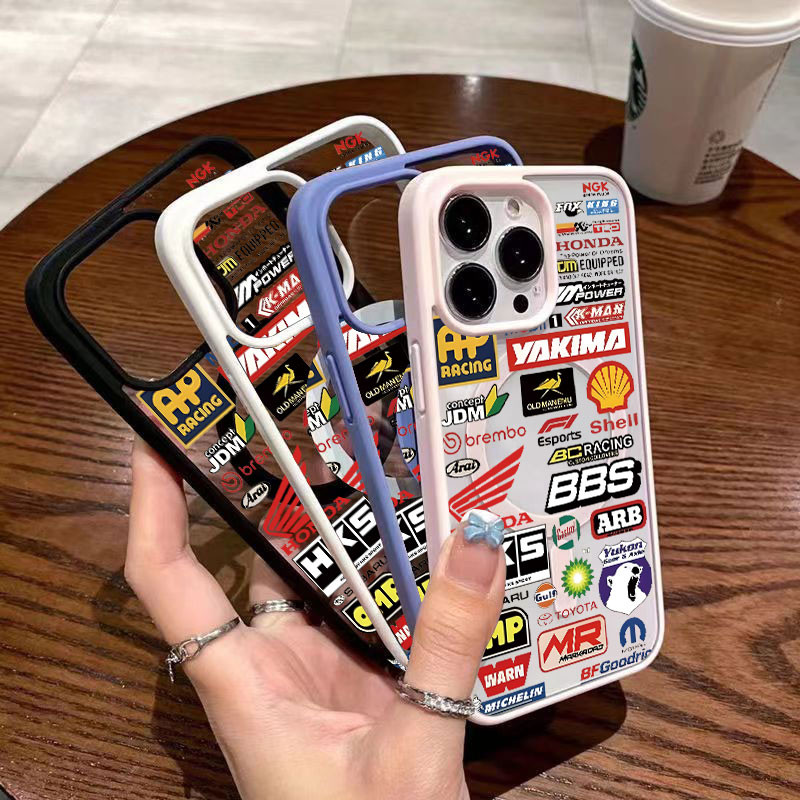กราฟฟิตีโลโก้รถสร้างสรรค์เคสโทรศัพท์แม่เหล็กสําหรับ ไอโฟน 16โปรแม็กซ์ 16มือโปร 16 15 14 บวก 13 12 11 มือโปร โปรแม็กซ์ ใหม่ป้องกันการตกรวมทุกอย่างฮาร์ดเชลล์