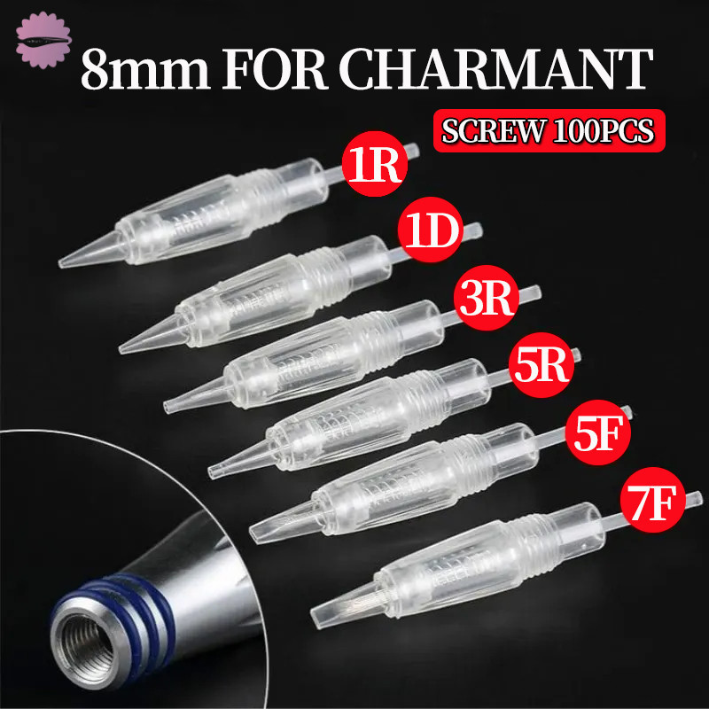 50/20/10pcs ตลับหมึกสําหรับ Charmant s เครื่องแต่งหน้าถาวร Eyebrow Lip 1R/5R Tattoo Mahcine ปากกา Accessiroes